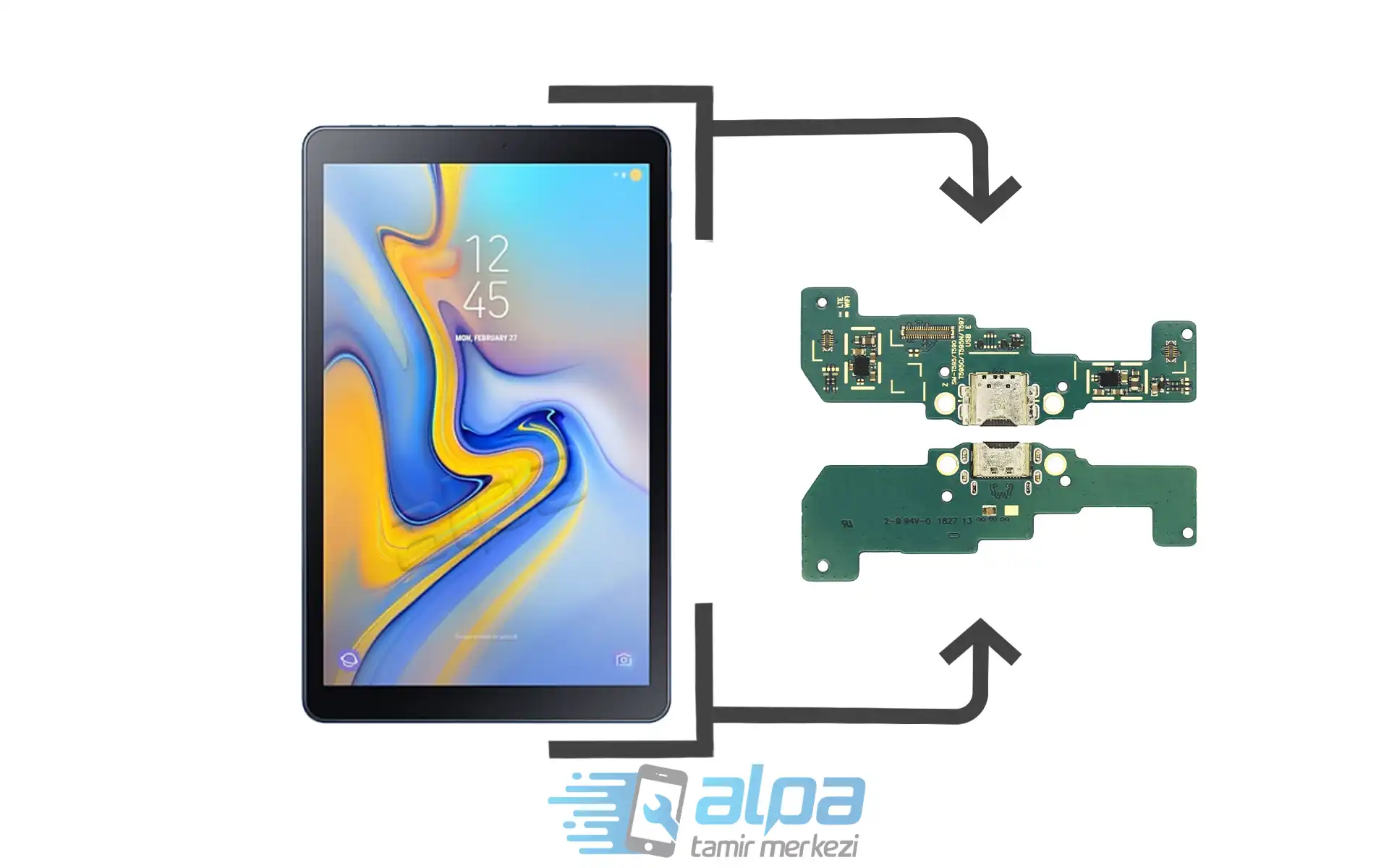 Samsung Galaxy Tab A 10.5 Wi-Fi SM-T590 Şarj Soketi Değişimi Fiyatı