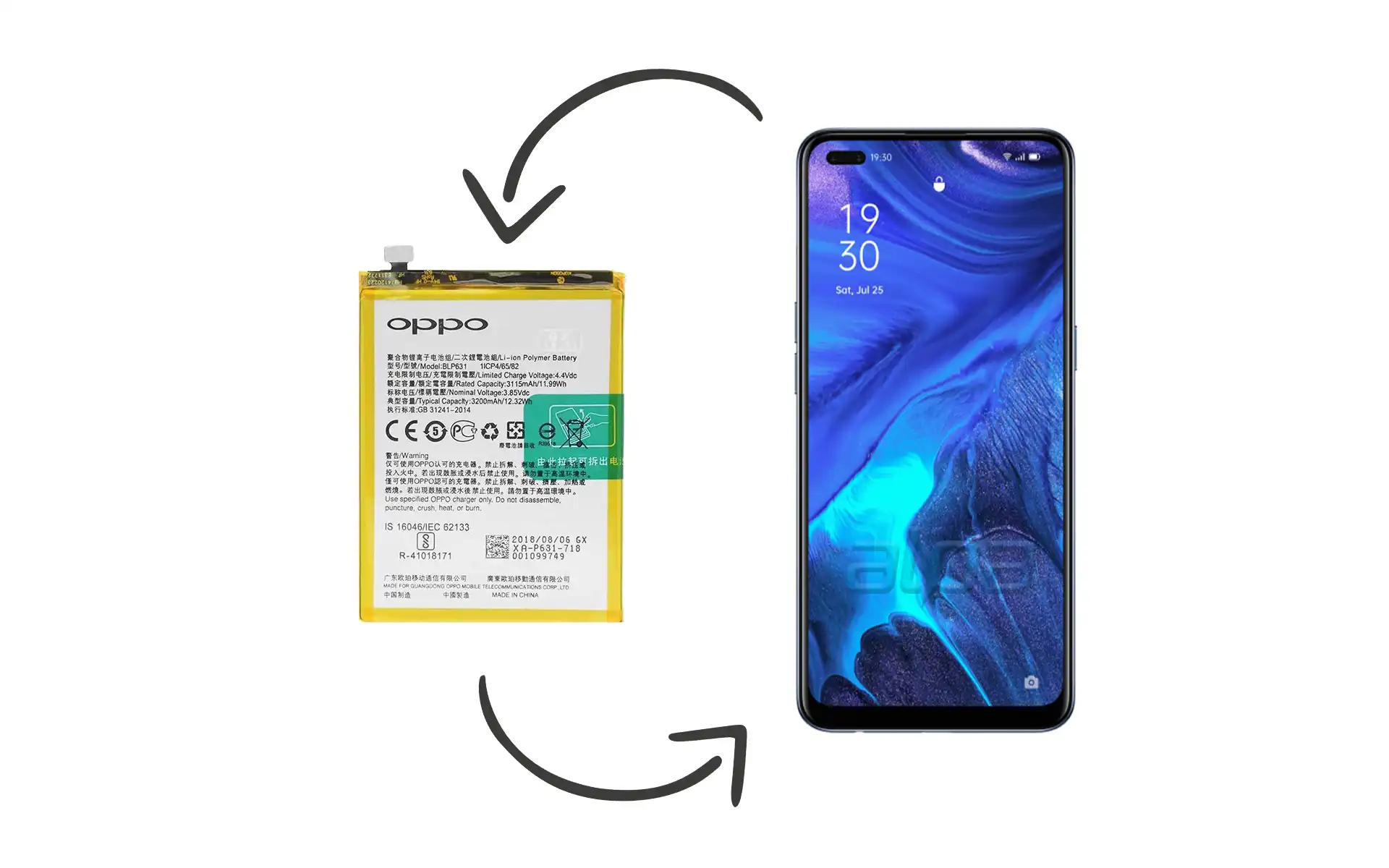 Oppo Reno 4 Batarya Değişimi Fiyatı