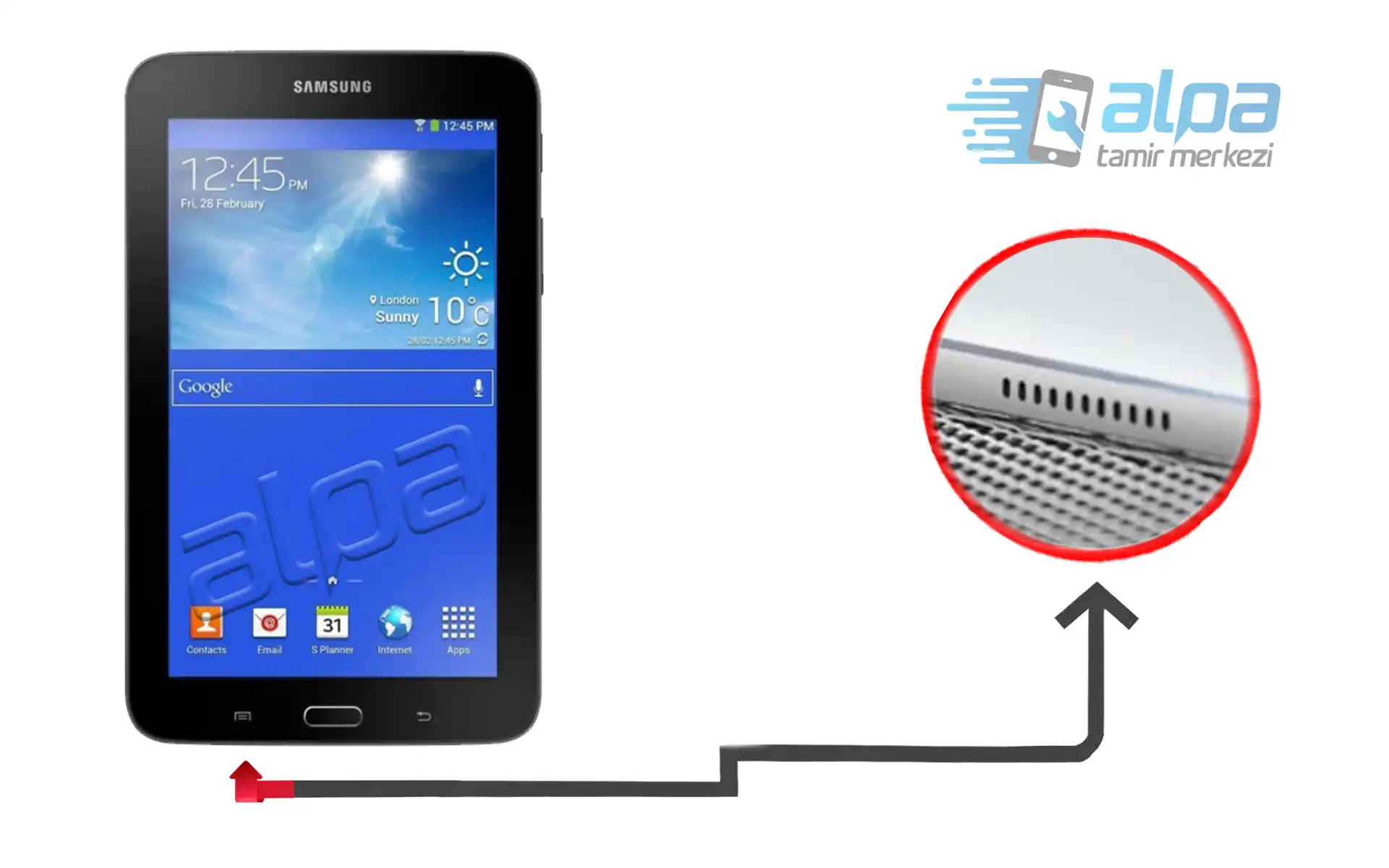 Samsung Galaxy Tab 3 Lite SM-T110 Hoparlör Değişimi