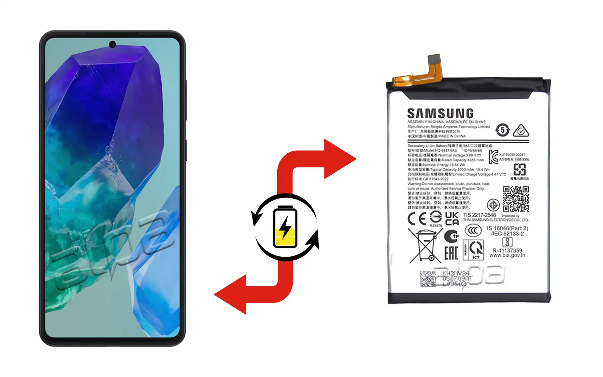 Samsung Galaxy M55 Batarya Değişimi Fiyatı