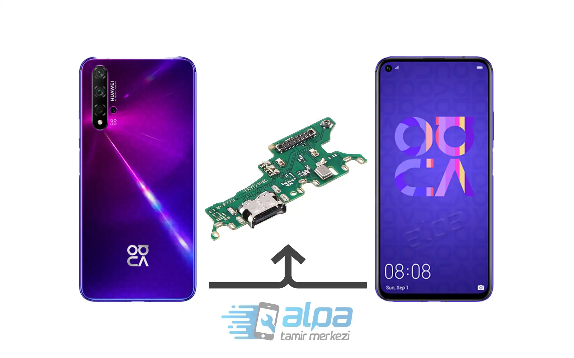 Huawei Nova 5T Şarj Soketi Değişimi Fiyatı