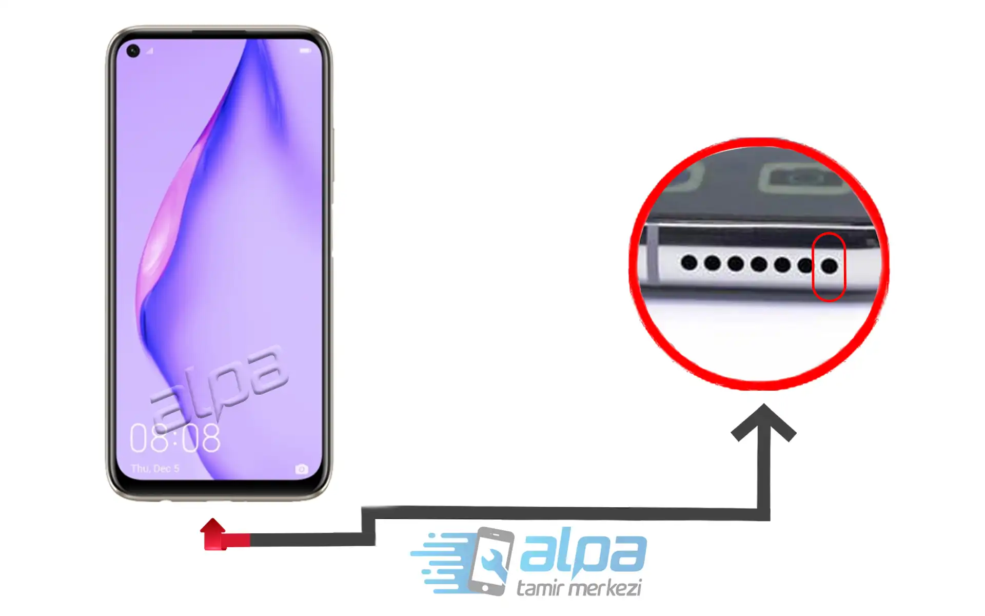 Huawei P40 Lite Mikrofon Değişimi Fiyatı