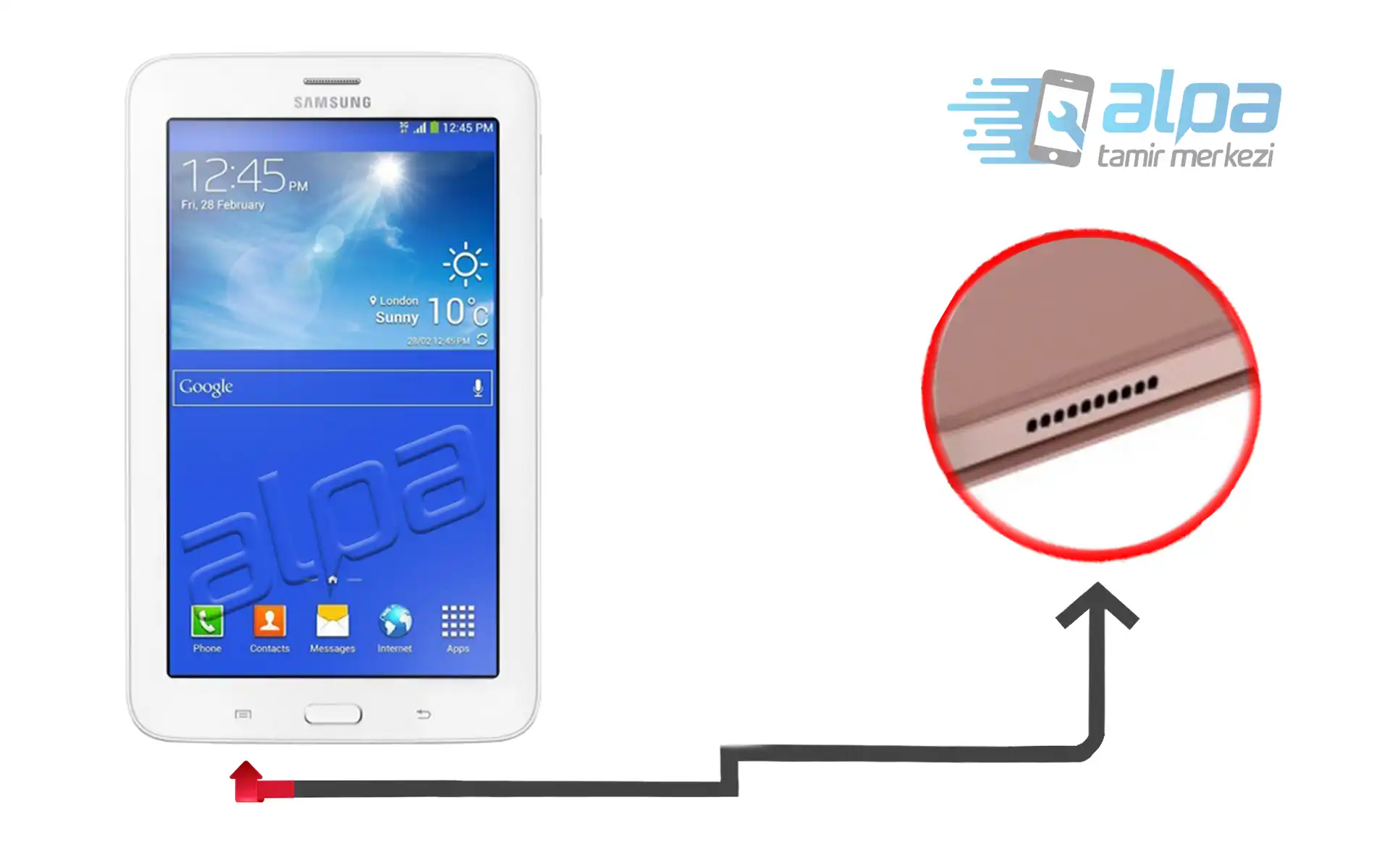 Samsung Galaxy Tab 3 Lite SM-T111 Hoparlör Değişimi Fiyatı