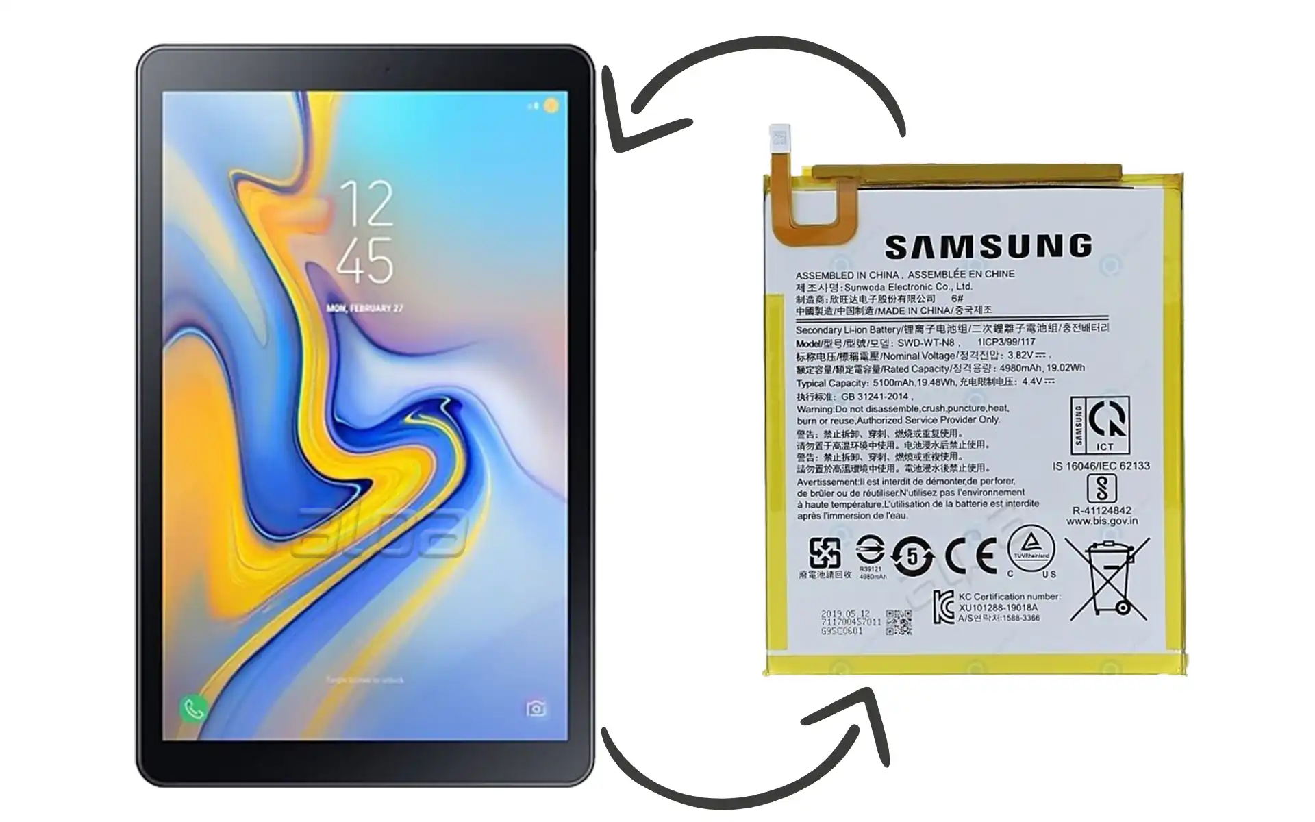 Samsung Galaxy Tab A 10.5 LTE SM-T597 Batarya Değişimi Fiyatı