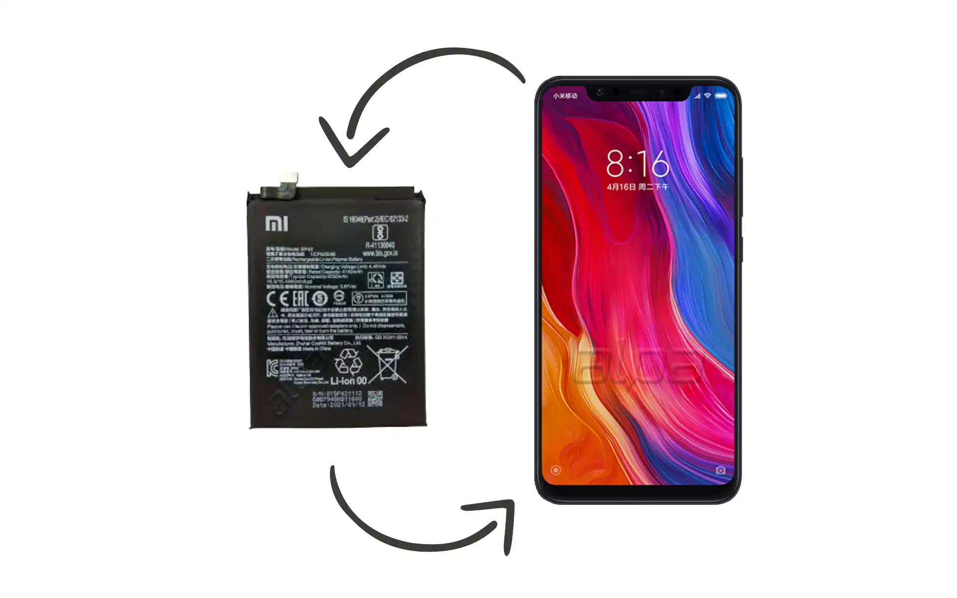 Xiaomi Mi 8 Batarya Değişimi