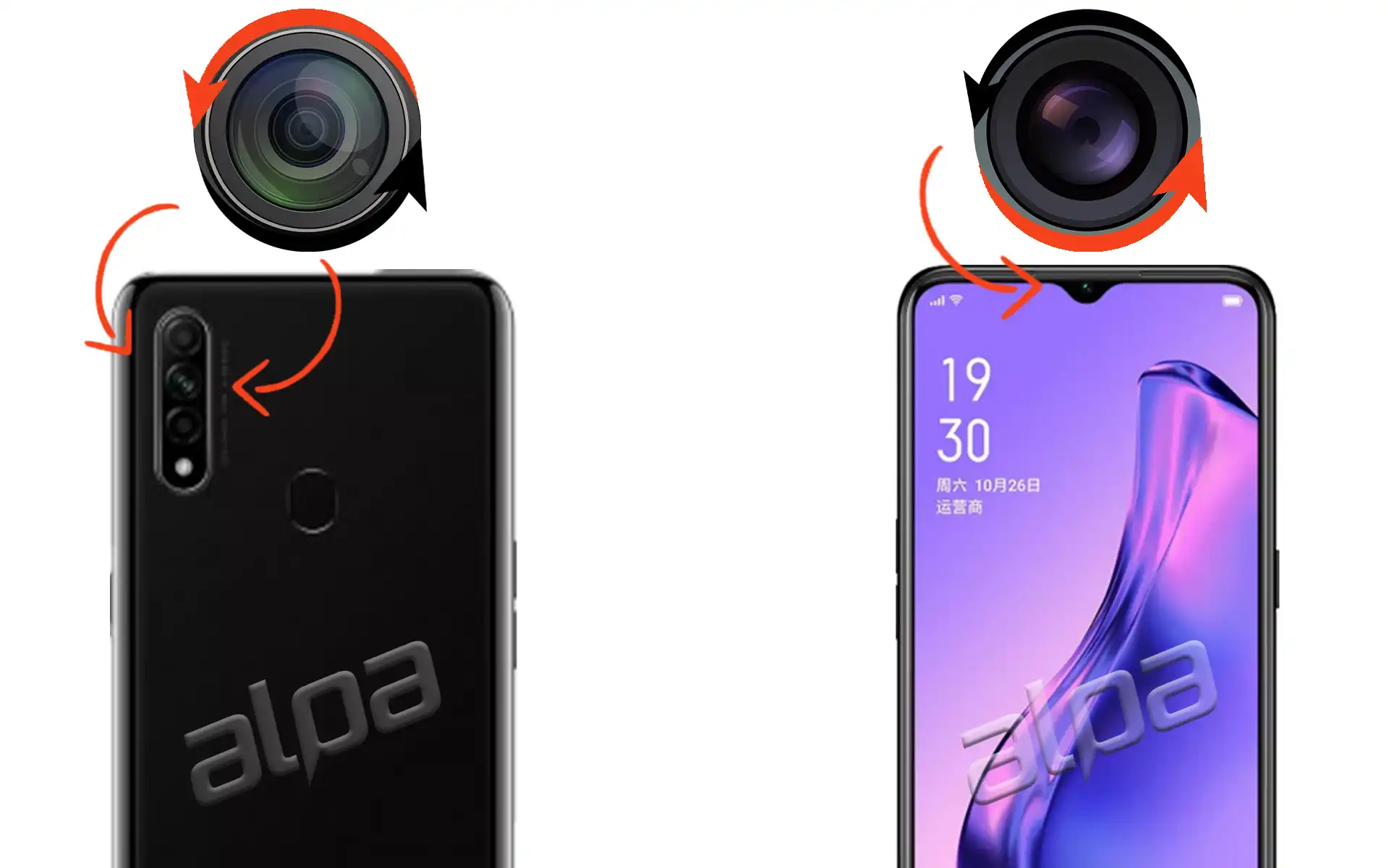 Oppo A8 Ön, Arka Kamera Değişimi