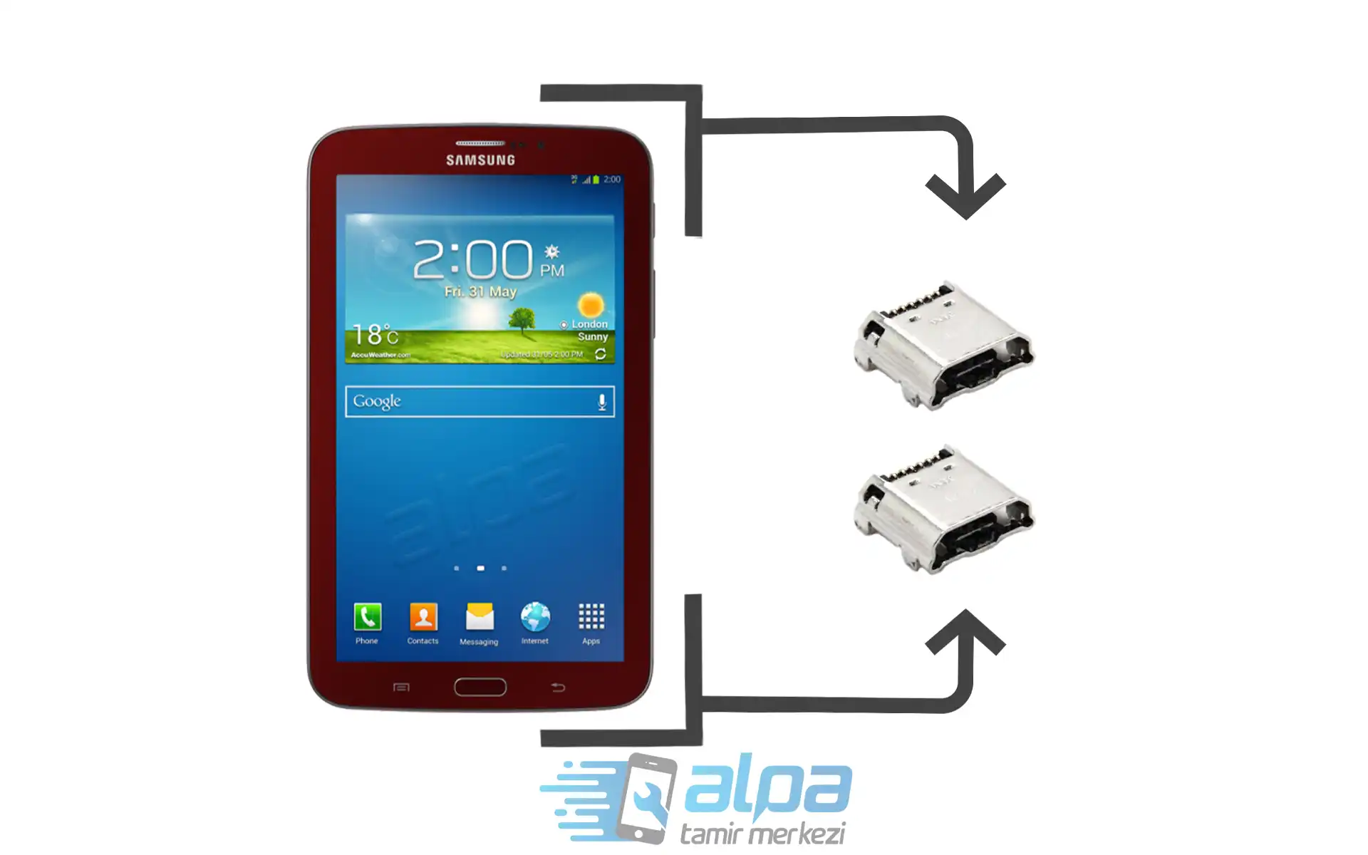 Samsung Galaxy Tab 3 SM-T212 Şarj Soketi Değişimi