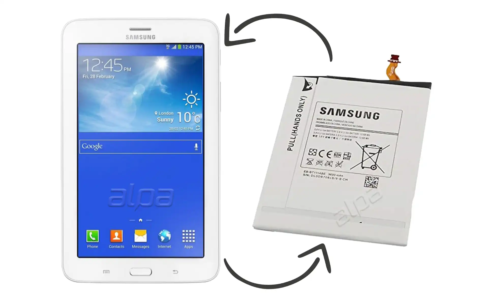 Samsung Galaxy Tab 3 Lite SM-T111 Batarya Değişimi Fiyatı