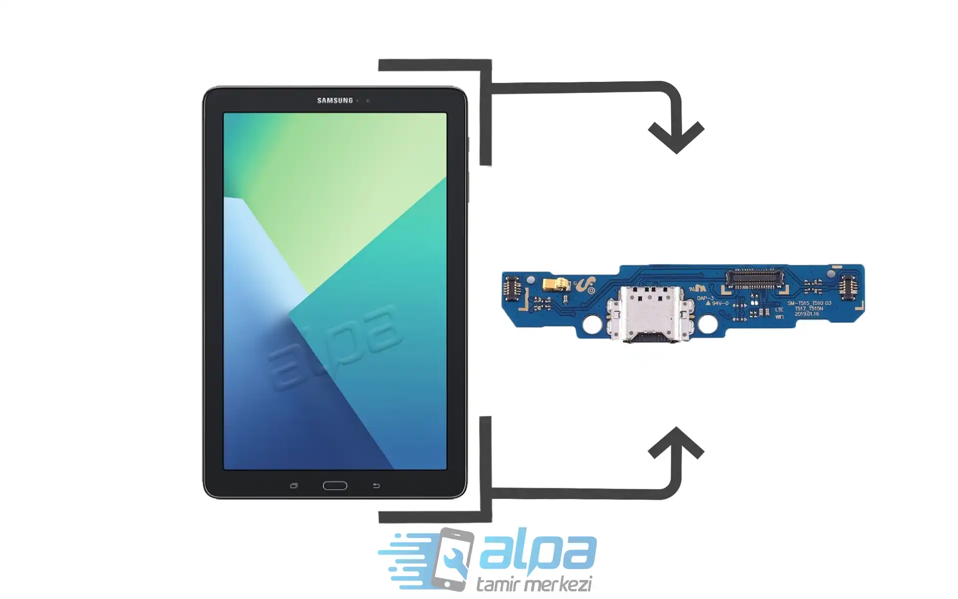 Samsung Galaxy Tab A S Pen SM-P580 Şarj Soketi Değişimi Fiyatı