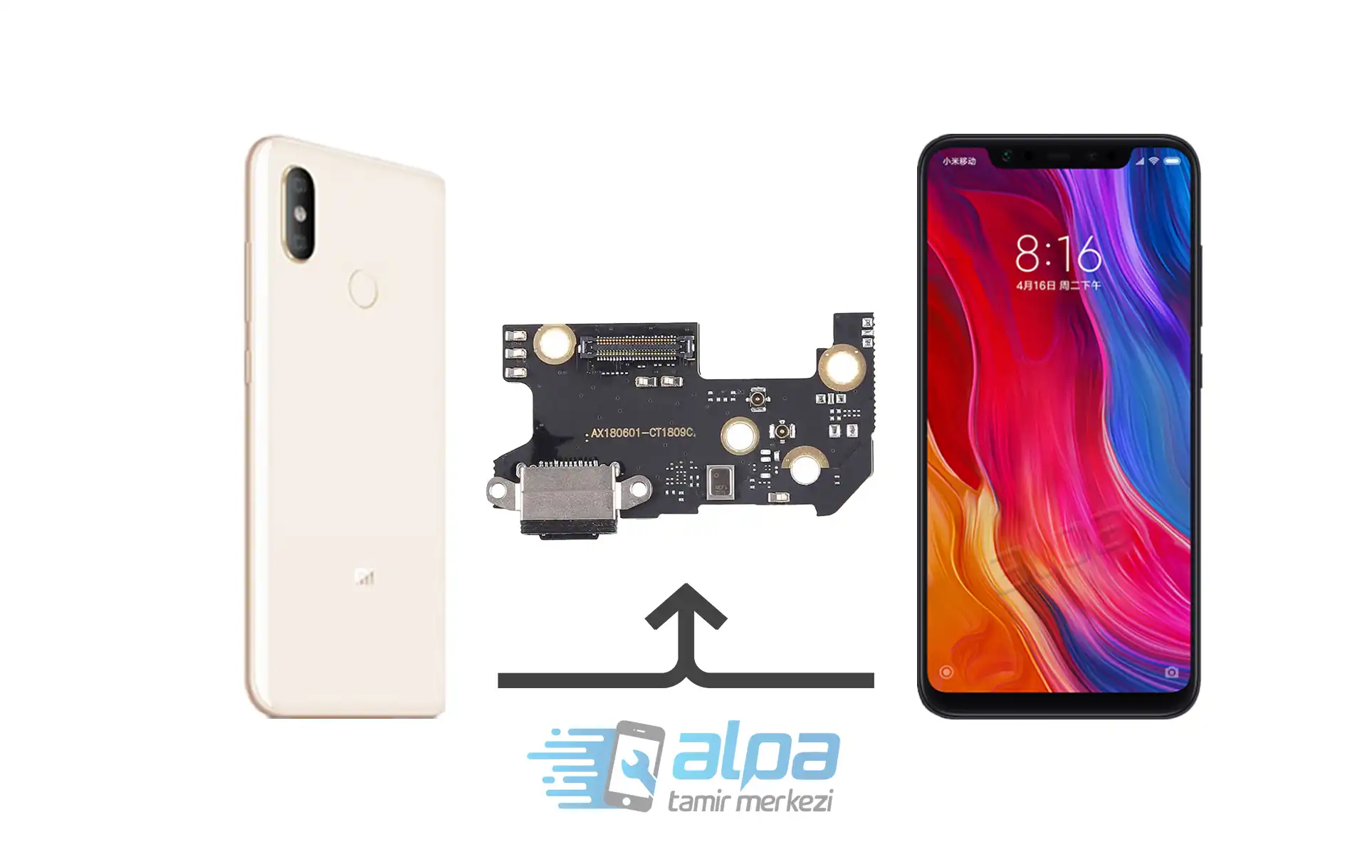 Xiaomi Mi 8  Şarj Soketi Değişimi Fiyatı