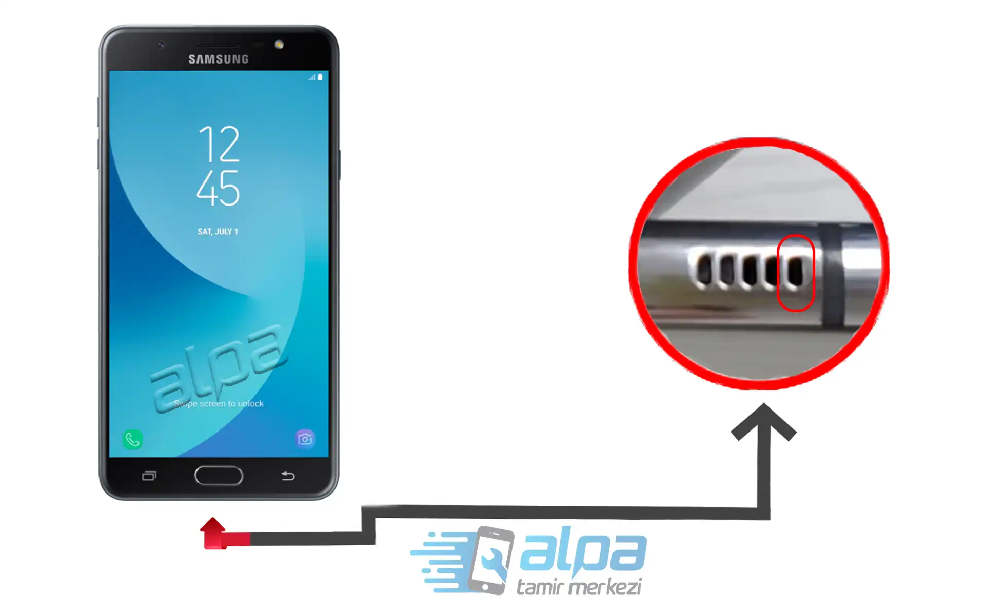 Samsung Galaxy J7 Max Mikrofon Değişimi