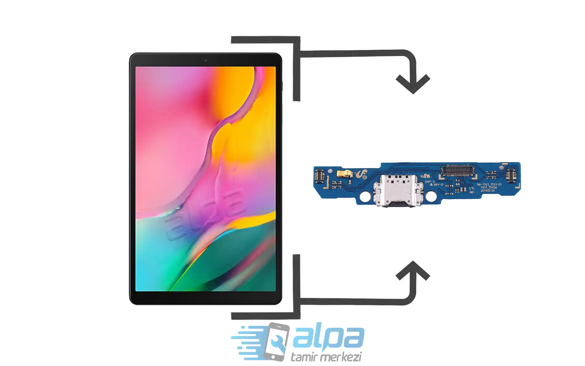 Samsung Galaxy Tab A SM-T510 (2019) Şarj Soketi Değişimi Fiyatı